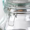Miniatyrbilde 4 av 10: Tykk glasskrukke med gummiforsegling og patentforsegling