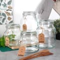 Miniatyrbilde 9 av 10: Tykk glasskrukke med gummiforsegling og patentforsegling