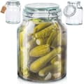 Miniatyrbilde 10 av 10: Tykk glasskrukke med gummiforsegling og patentforsegling