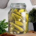 Miniatyrbilde 2 av 10: Tykk glasskrukke med gummiforsegling og patentforsegling