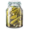 Miniatyrbilde 1 av 10: Tykk glasskrukke med gummiforsegling og patentforsegling