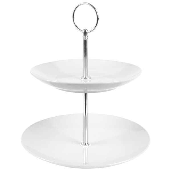 Elegant to-lags porselensfat til desserter og forretter