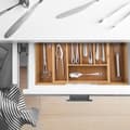 Miniatyrbilde 7 av 9: Justerbar bambus-arrangør for bestikk og kjøkkenutstyr