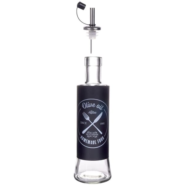 Set med 2 glasflaskor för olja & vinäger med dispenserlock