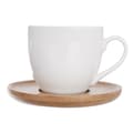 Miniatyrbillede 5 af 9: Seks porcelænskopper med bambusskåle i gaveæske