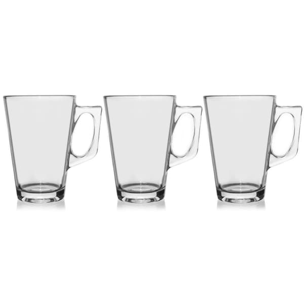 Sæt med 3 robuste glas til kaffe, te og andre drikkevarer