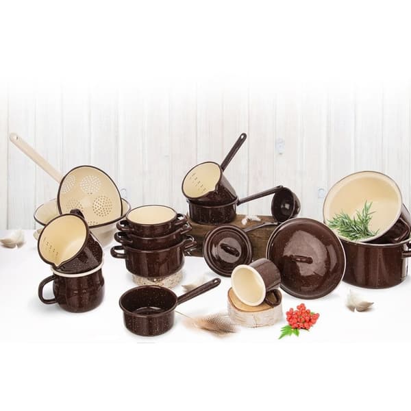 Traditionell Stål Emaljkopp 12 cm – Mått & Servering