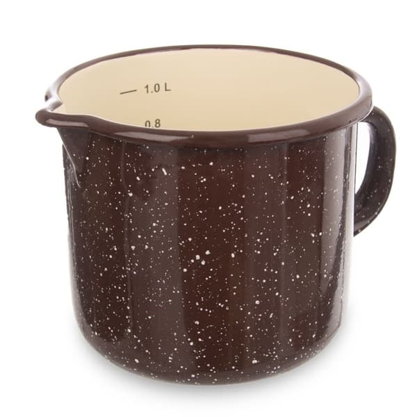 Traditionell Stål Emaljkopp 12 cm – Mått & Servering