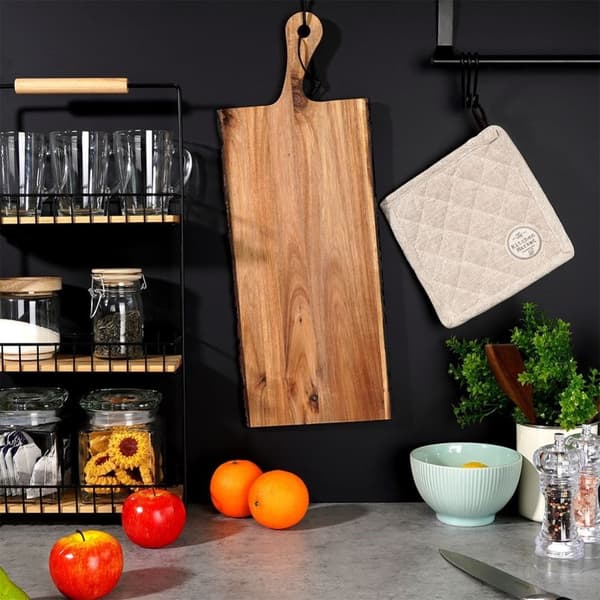Stort skjærebrett & serveringsbrett i akasietre, 56 cm