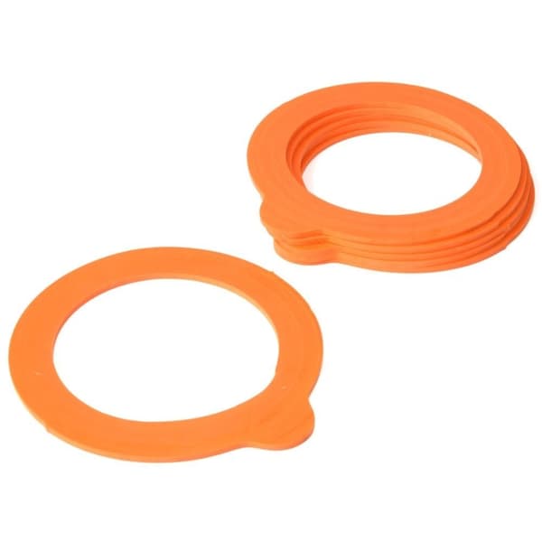 Utskiftbare silikonpakninger for klemmeglass, sett med 6