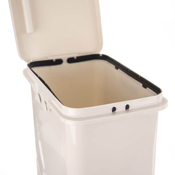 Tvånivåssorteringskorg i beige plast, 17,5L per korg