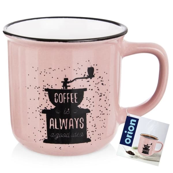 Rosa keramikkopp för kaffe och drycker - Unik design