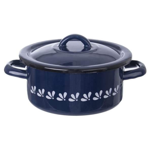 Stålgryte med emalje - Perfekt for induksjonstopper, 16 cm