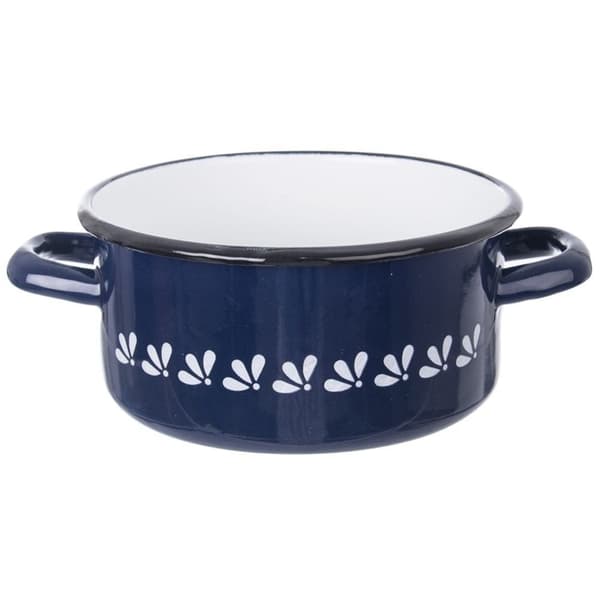 Stålgryte med emalje - Perfekt for induksjonstopper, 16 cm