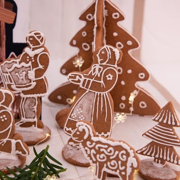 3D Pepparkaksgran Set - Julgransformar i Rostfritt Stål