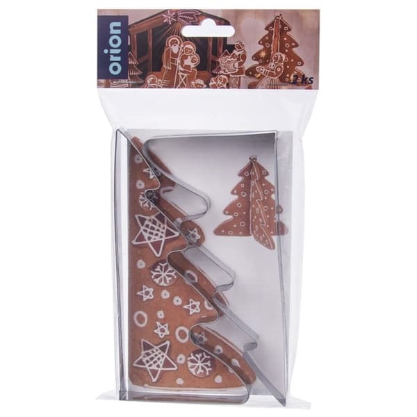 3D Pepparkaksgran Set - Julgransformar i Rostfritt Stål