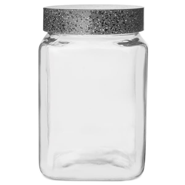 Glaskrukke med granit låg til opbevaring af mad