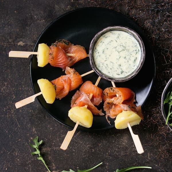 Trätandpetare för snacks, aptitretare och grillspett