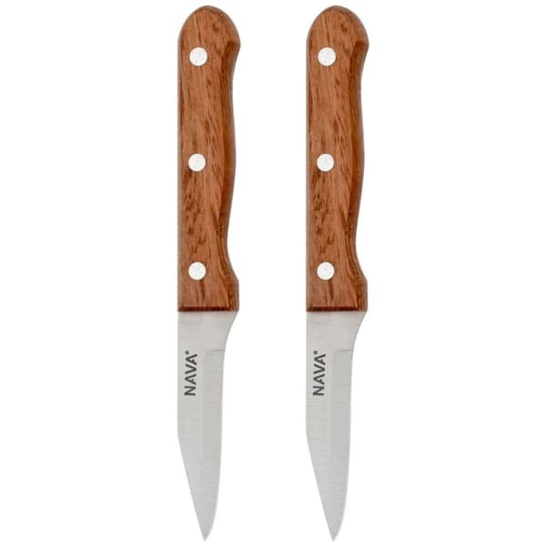 Kniver: Blad av rustfritt stål og trehåndtak for nagler for dekorasjon