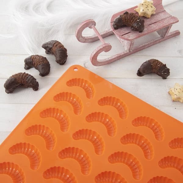 Silikoneform til 30 perfekte croissanter og kager