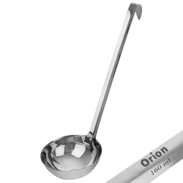 Øseskje i rustfritt stål med oppheng for supper og sauser