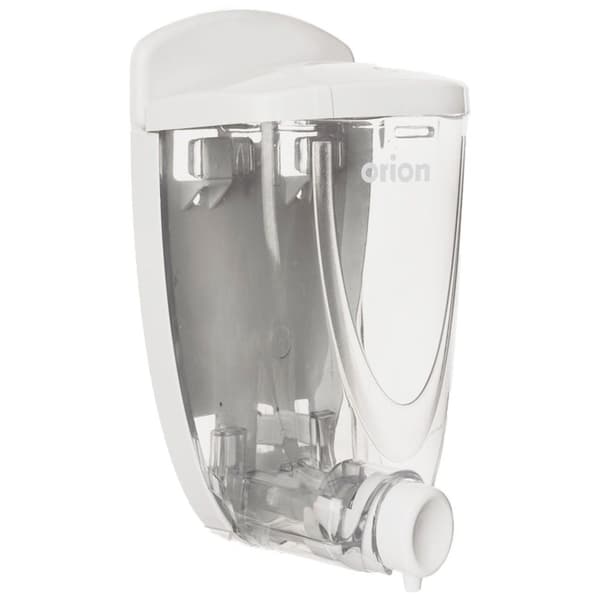Veggmontert dispenser for flytende såpe og vaskemiddel