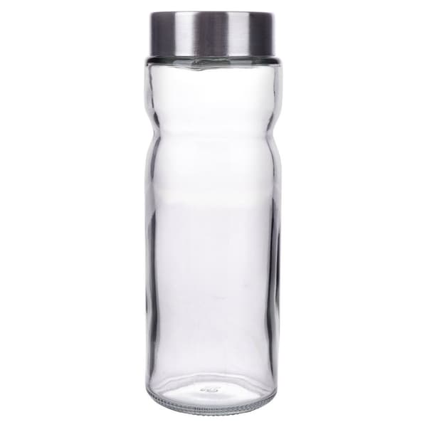 Elegant set för salt & peppar i glas och rostfritt stål