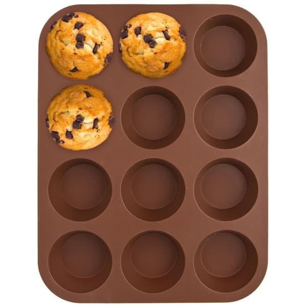 Silikoneform til 12 muffins, non-stick og nem at bruge