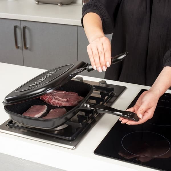 Dubbel-Sidig Stekpanna med Fem-Lagers Non-Stick Granit