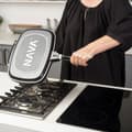Miniatyrbild 8 av 11: Dubbel-Sidig Stekpanna med Fem-Lagers Non-Stick Granit