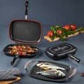 Miniatyrbild 2 av 11: Dubbel-Sidig Stekpanna med Fem-Lagers Non-Stick Granit