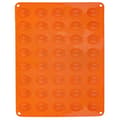 Miniatyrbillede 3 af 4: Orange silikoneform til nøddeformede praliner