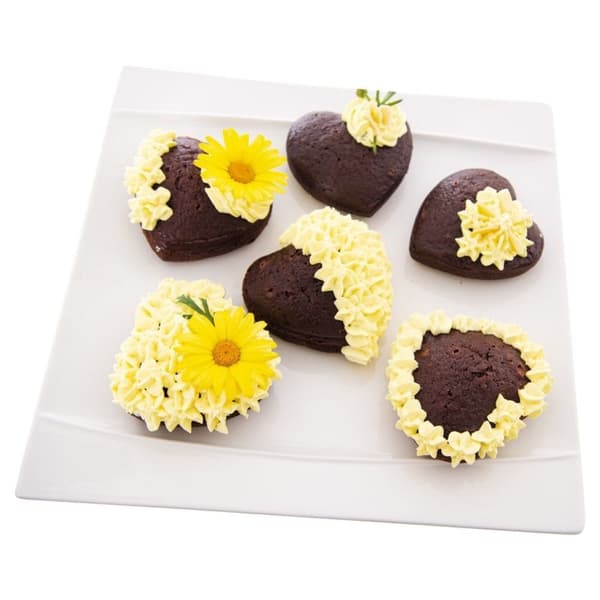 Hjerteformet silikoneform til bagning af muffins