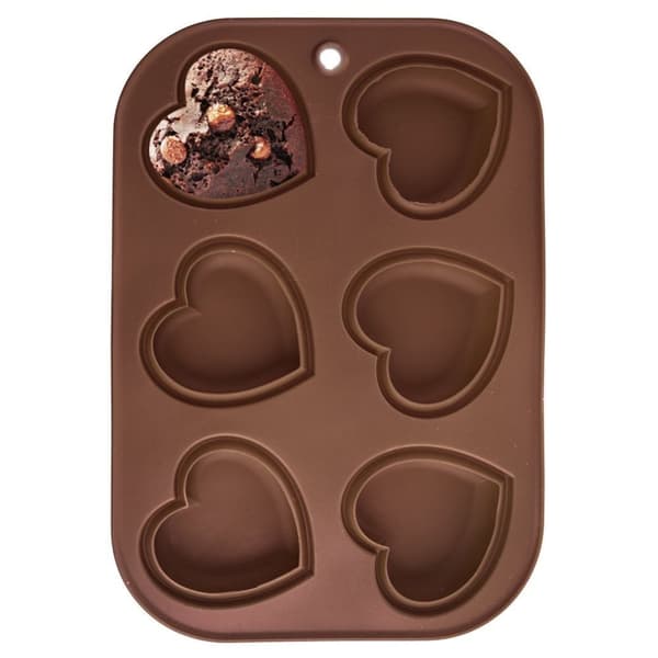Hjerteformet silikoneform til bagning af muffins
