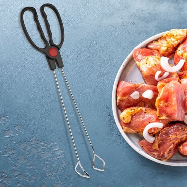 Stek- och Grilltång i Rostfritt Stål för Perfekt Matlagning