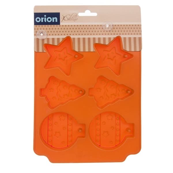 Oransje silikonform til julekaker