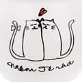Miniatyrbild 2 av 4: Kopp med kattmotiv i keramik, 300 ml, vit färg
