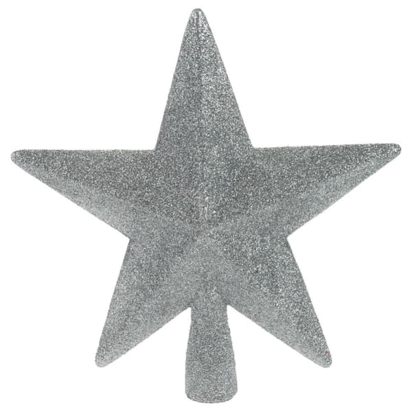 Julgransstjärna i Silver med Glitter för Magisk Jul