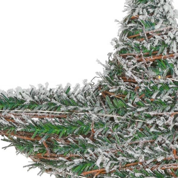 Julestjerne med snøeffekt og 20 LED-lys
