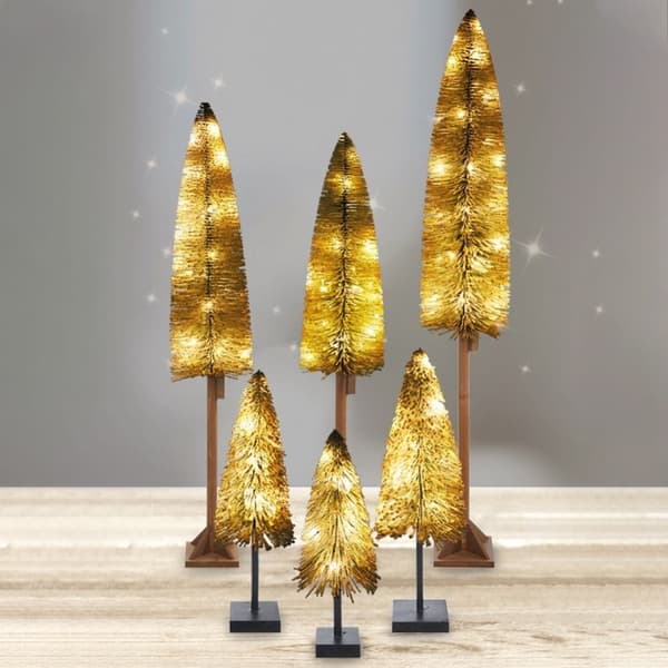 Vit konstgjord julgran 120 cm med 25 LED-lampor och snöeffekt