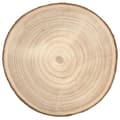Miniatyrbilde 5 av 7: Dekorativ treplate med bark for borddekking og lysestaker