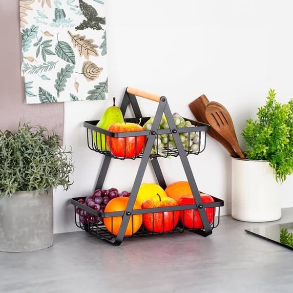 Loftstil metallkurv for frukt og grønnsaker