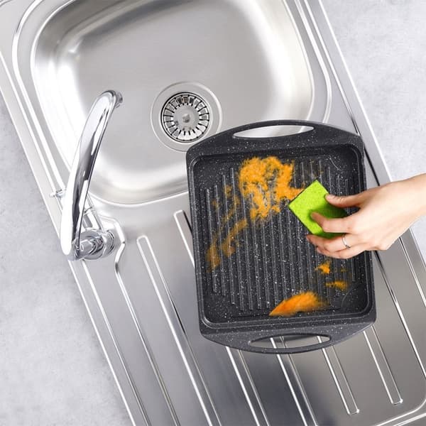 Grillplate i aluminium med non-stick granittbelegg