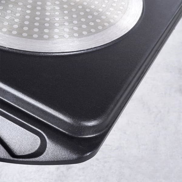 Grillplate i aluminium med non-stick granittbelegg