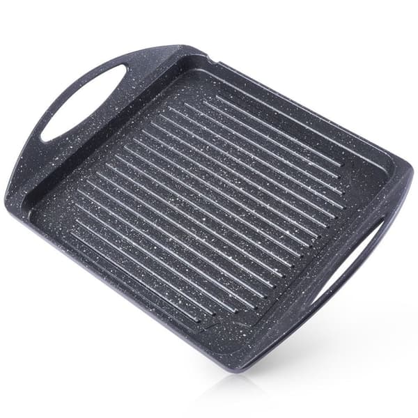 Grillplate i aluminium med non-stick granittbelegg