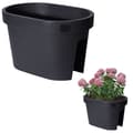 Miniatyrbilde 1 av 6: Rail blomsterpotte i sort, 90% resirkulert materiale