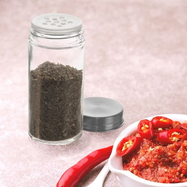 Glasbeholder til krydderier 100 ml med dispenser