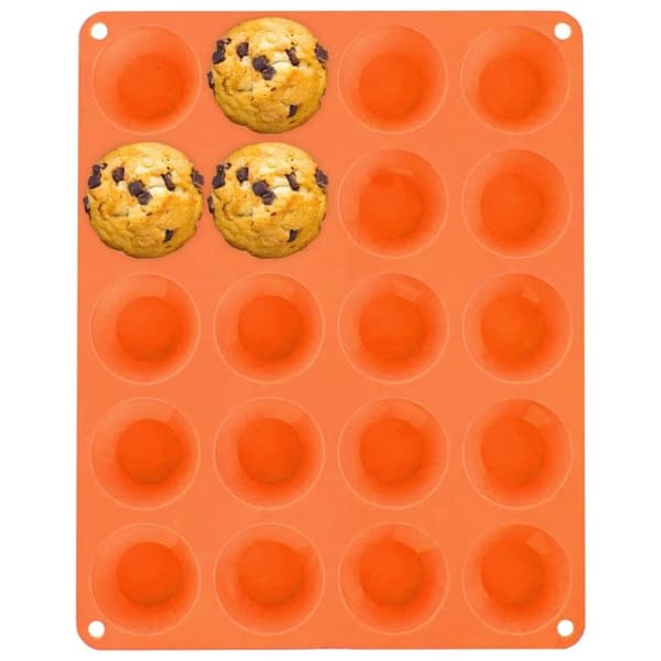 Muffinsform i silikon: 20 muffins, non-stick, värmetålig