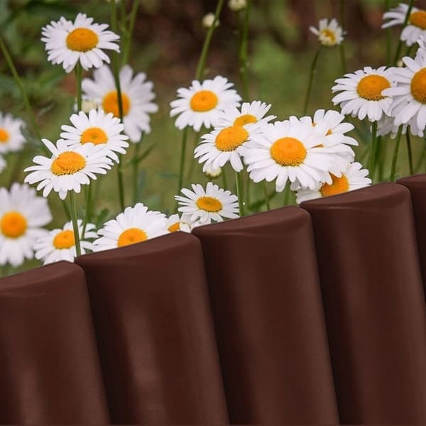 Puutarhareuna 25 cm - Kestävä ja ruskea kukkapenkkiin