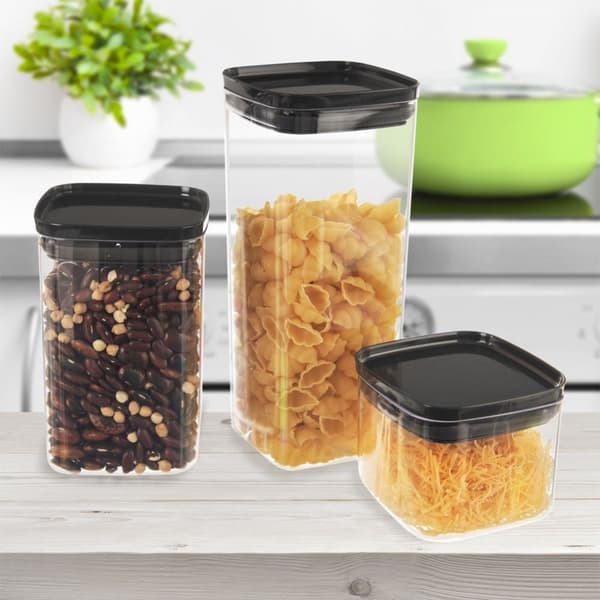 Fyrkantig 1,4L behållare med silikonpackning för pasta